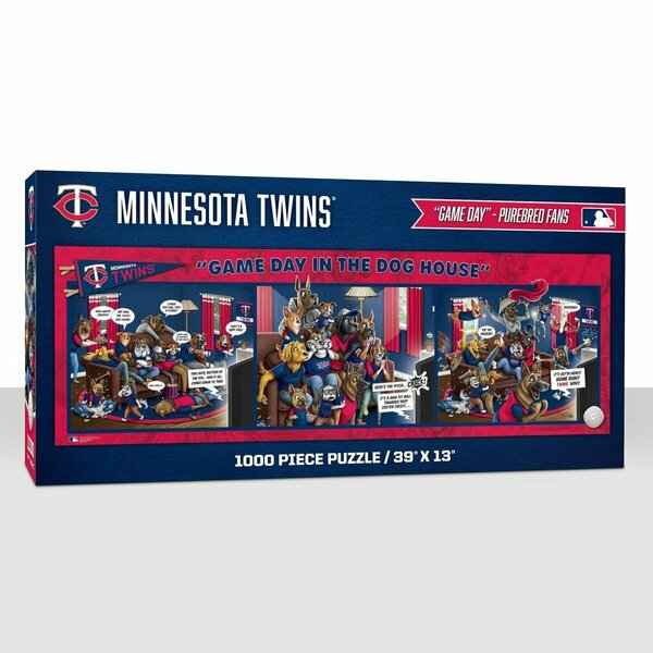 Souvenirs 13 x 39 in. MLB Minnesota Twins Game Day in the Dog House Puzzle 1000 Piece SO4255712